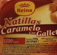 Natillas de caramelo con galletas