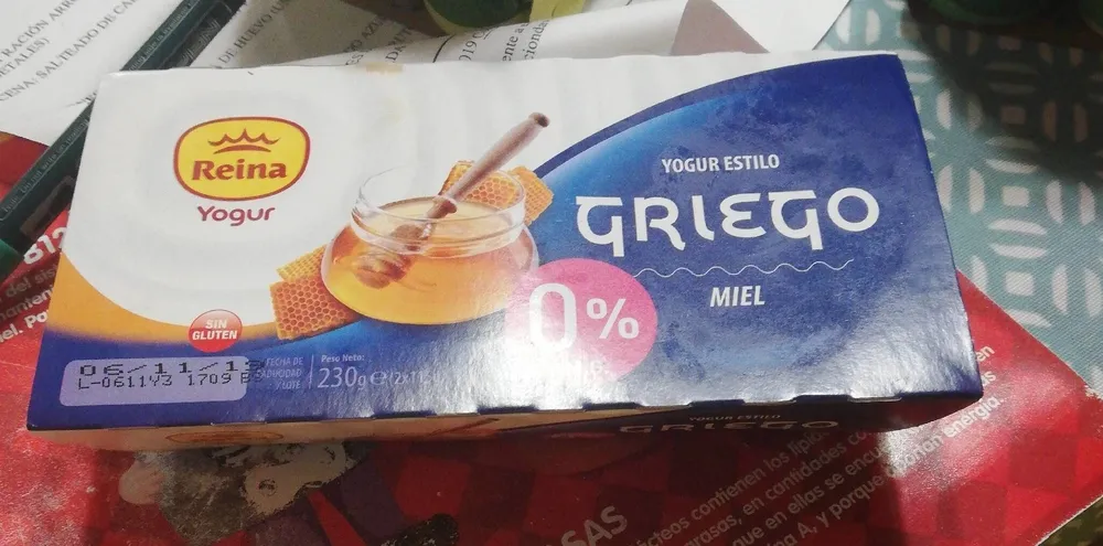 Yogur estilo griego miel 0%
