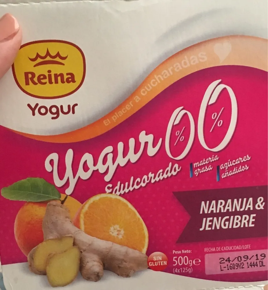 Yogurt naranja & jengibre 0%