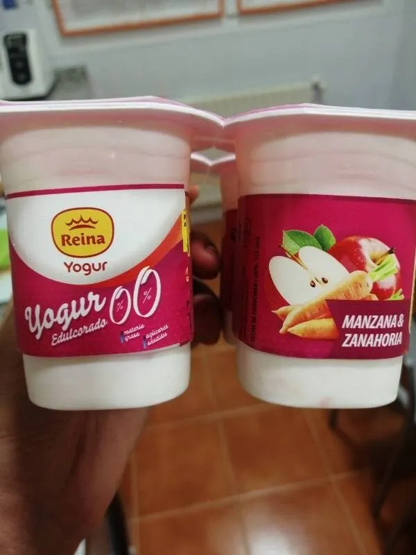 Yogur 0% edulcorado manzana y zanahoria
