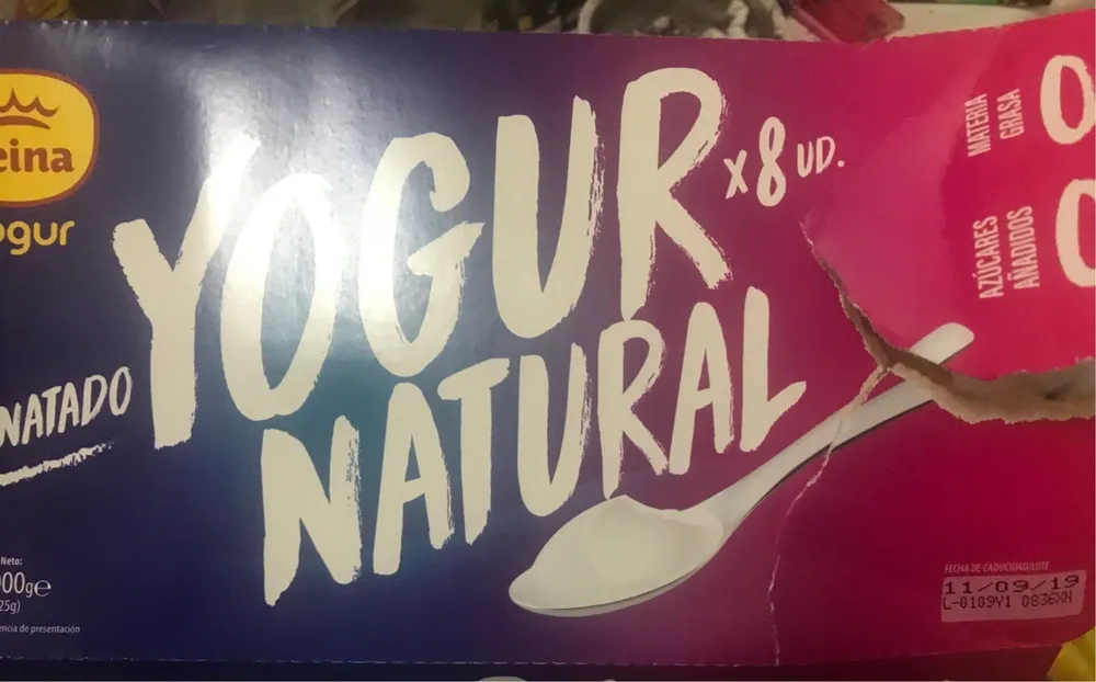 Yogur natural edulcorado