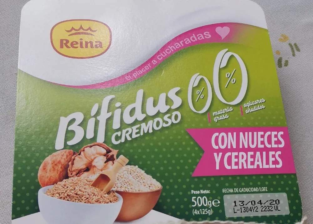 Bífidus cremoso 0% con nueces y cereales