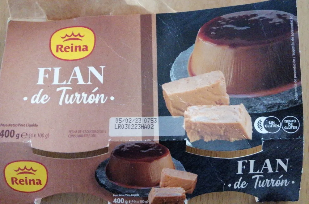 Flan de turrón