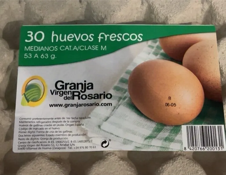 30 huevos frescos
