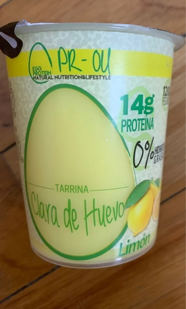 Tarrina de clara de huevo