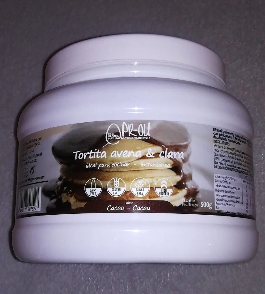 Tortita avena & clara cacao