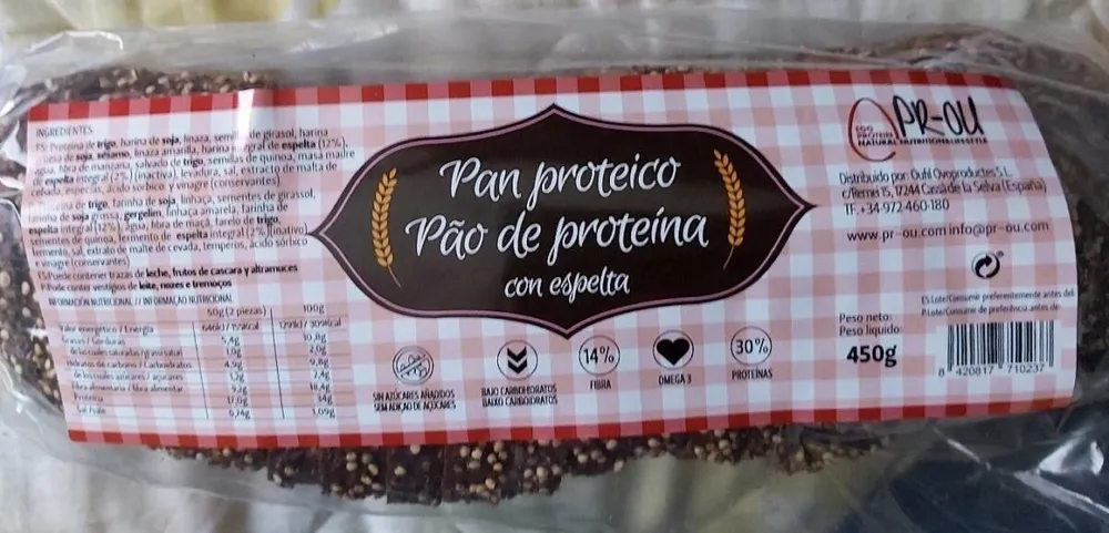 Pan proteico con espelta