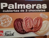Palmeras de hojaldre cubiertas dw chocolate