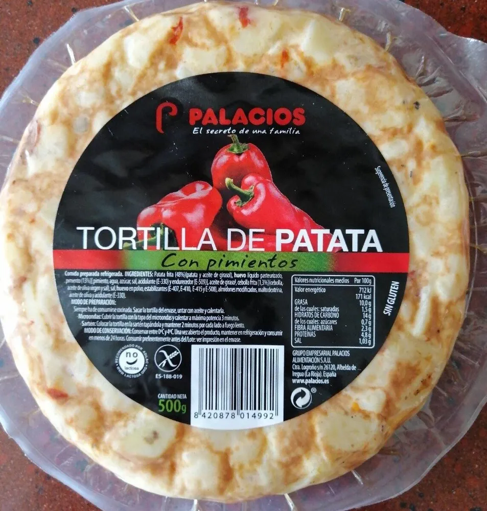 Tortilla de patata con pimientos