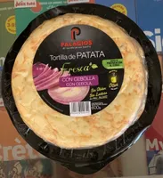 Tortilla de patata fresca con cebolla