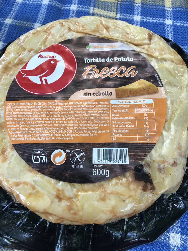 Tortilla de patata fresca