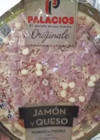 Pizza jamón y queso horno de piedra