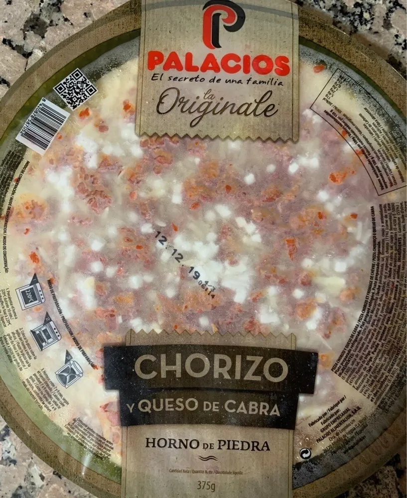 Pizza chorizo y queso de cabra