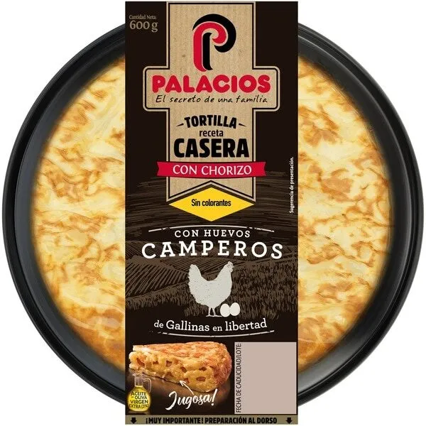 Tortilla de patata casera con chorizo