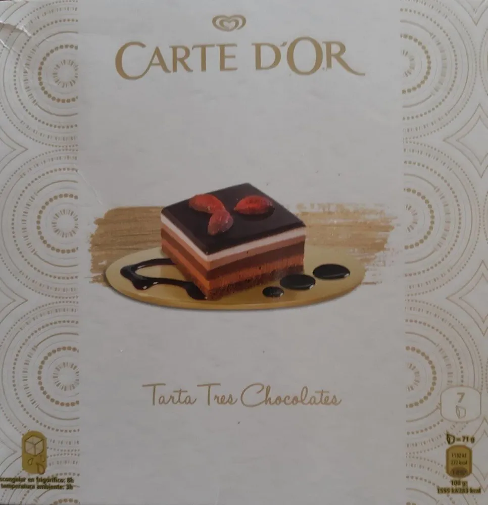 Tarta tres chocolates Carte dOr