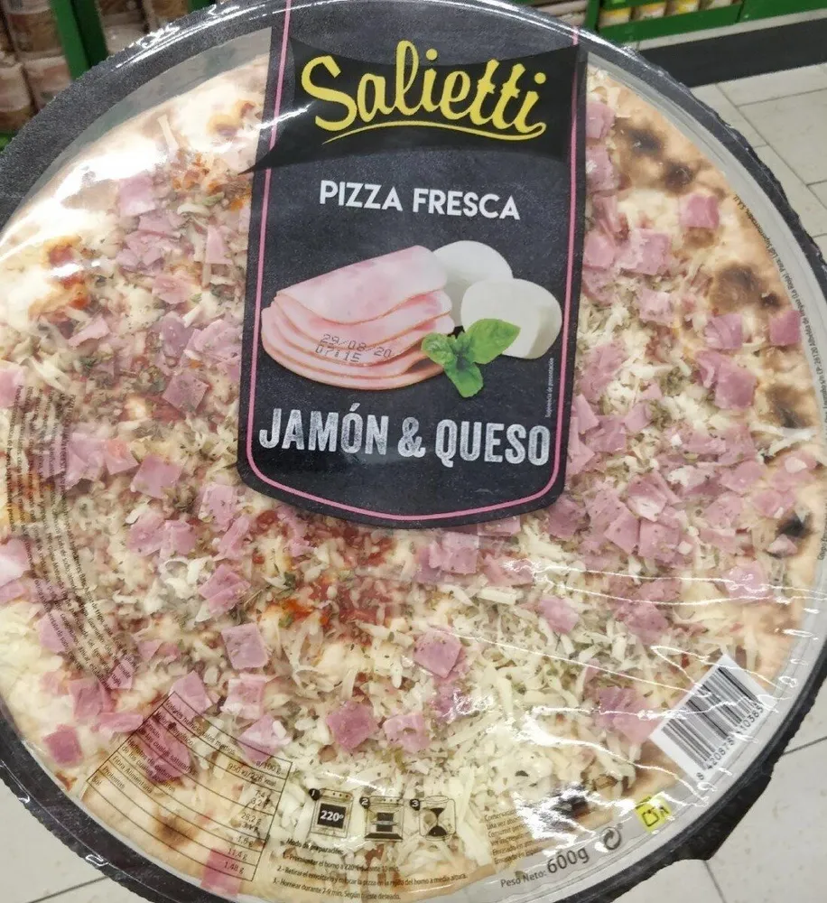 Pizza Fresca Jamón y queso