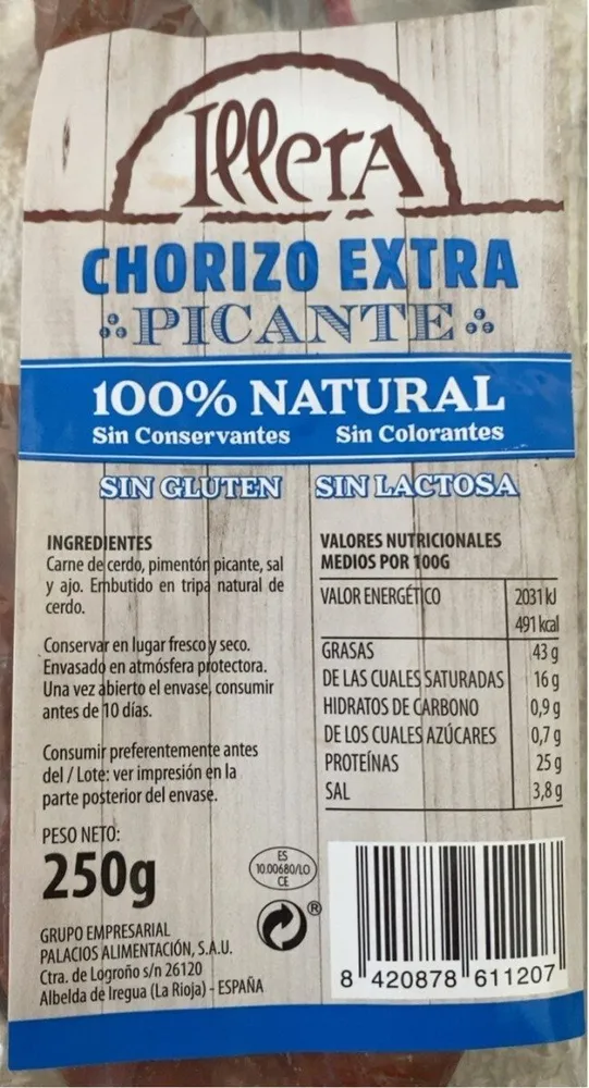 Chorizo picante extra