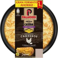 Tortilla casera con cebolla