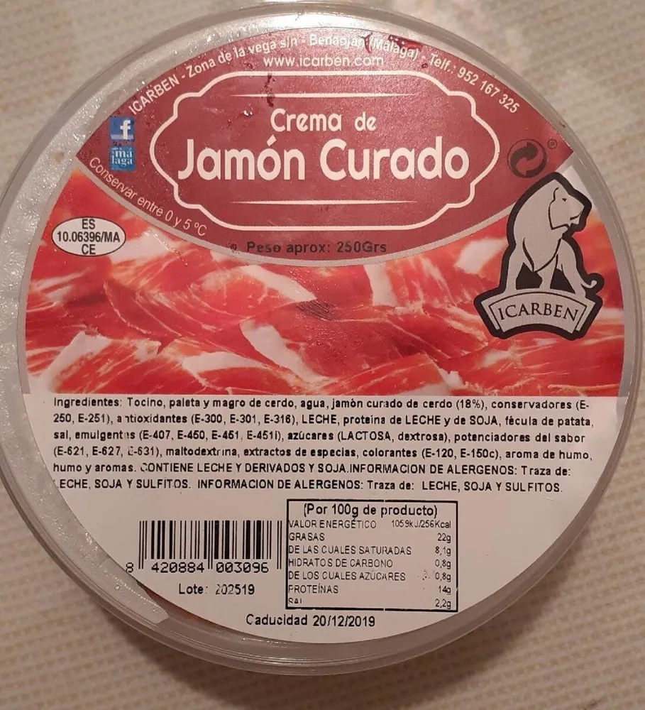 Crema de jamón curado
