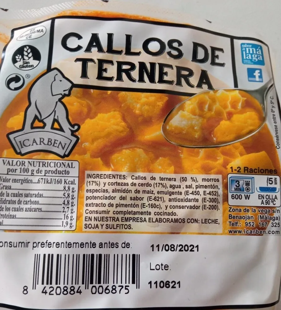 Callos de ternera