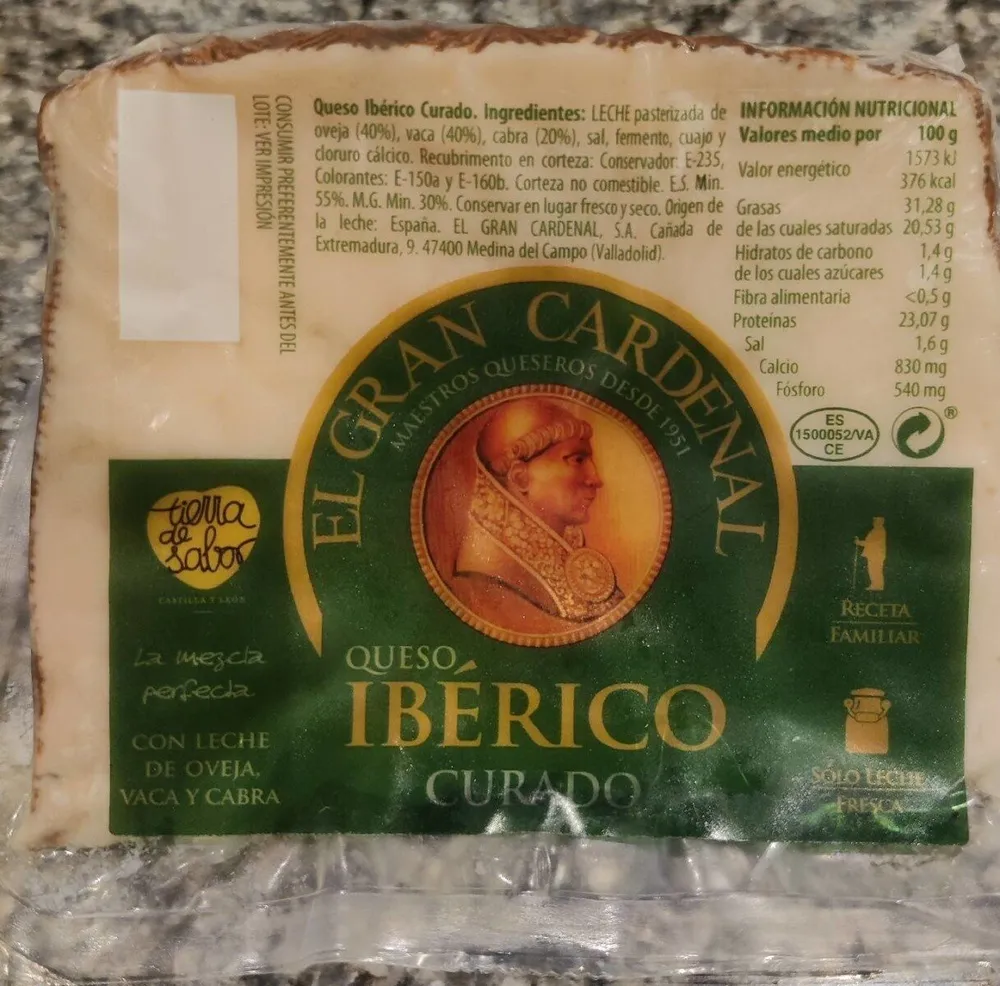 Queso ibérico curado