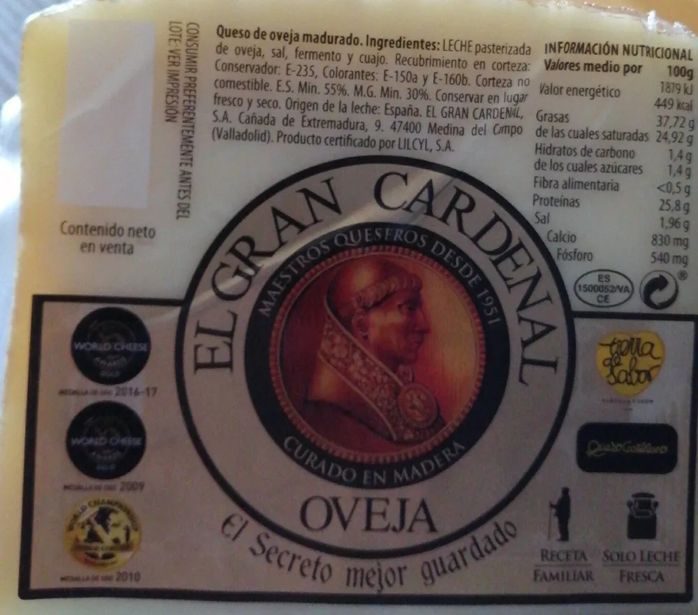 Queso Oveja Gran Cardenal