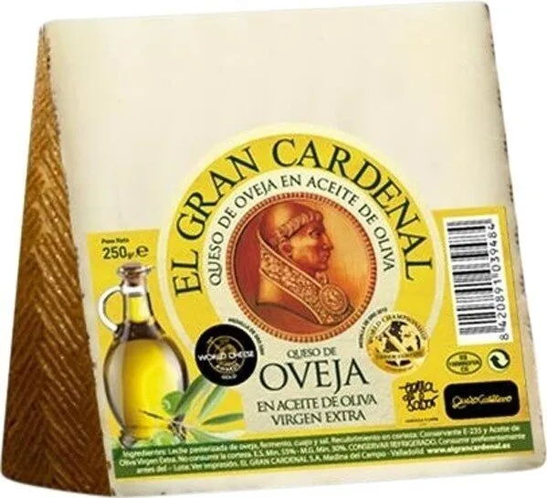 Queso curado de oveja aceite de oliva virgen