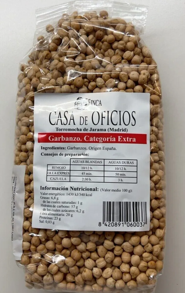 Garbanzo categoria extra
