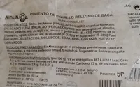 Pimientos de piquillo rellenos de bacalao