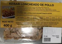Kebab loncheado de pollo