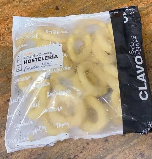 Anillas de pota rebozadas
