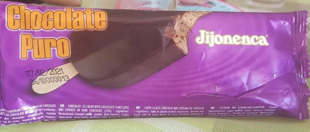 Bombón helado chocolate puro