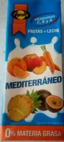 Zumo fruta más leche mediterráneo