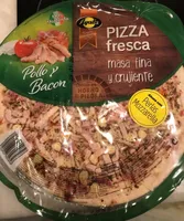 Pizza fresca masa fina y crujiente