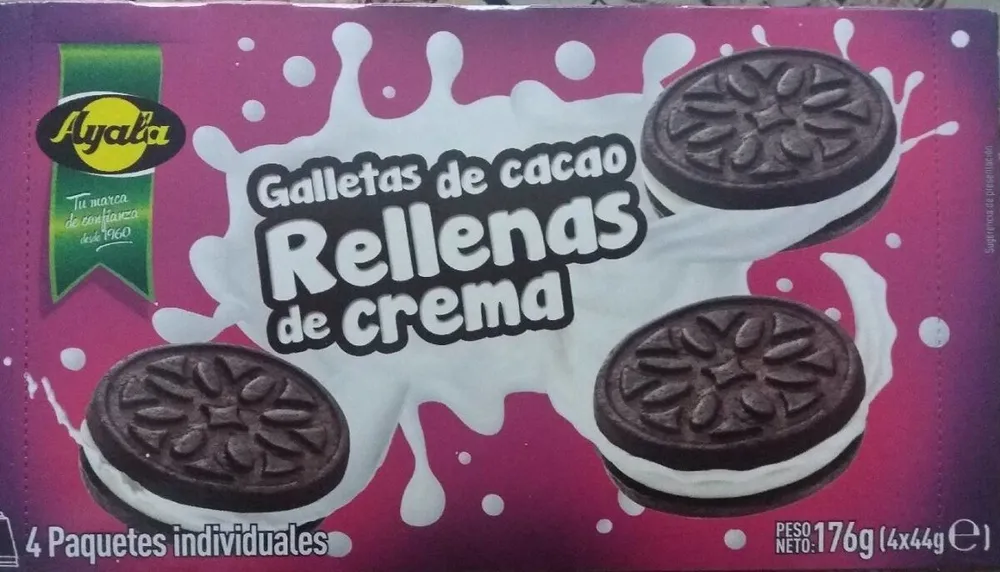 Galletas de cacao Rellenas de crema
