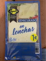 Queso semicurado en lonchas