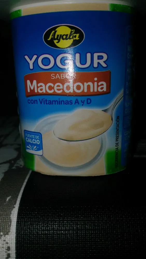 Yogur sabor macedonia