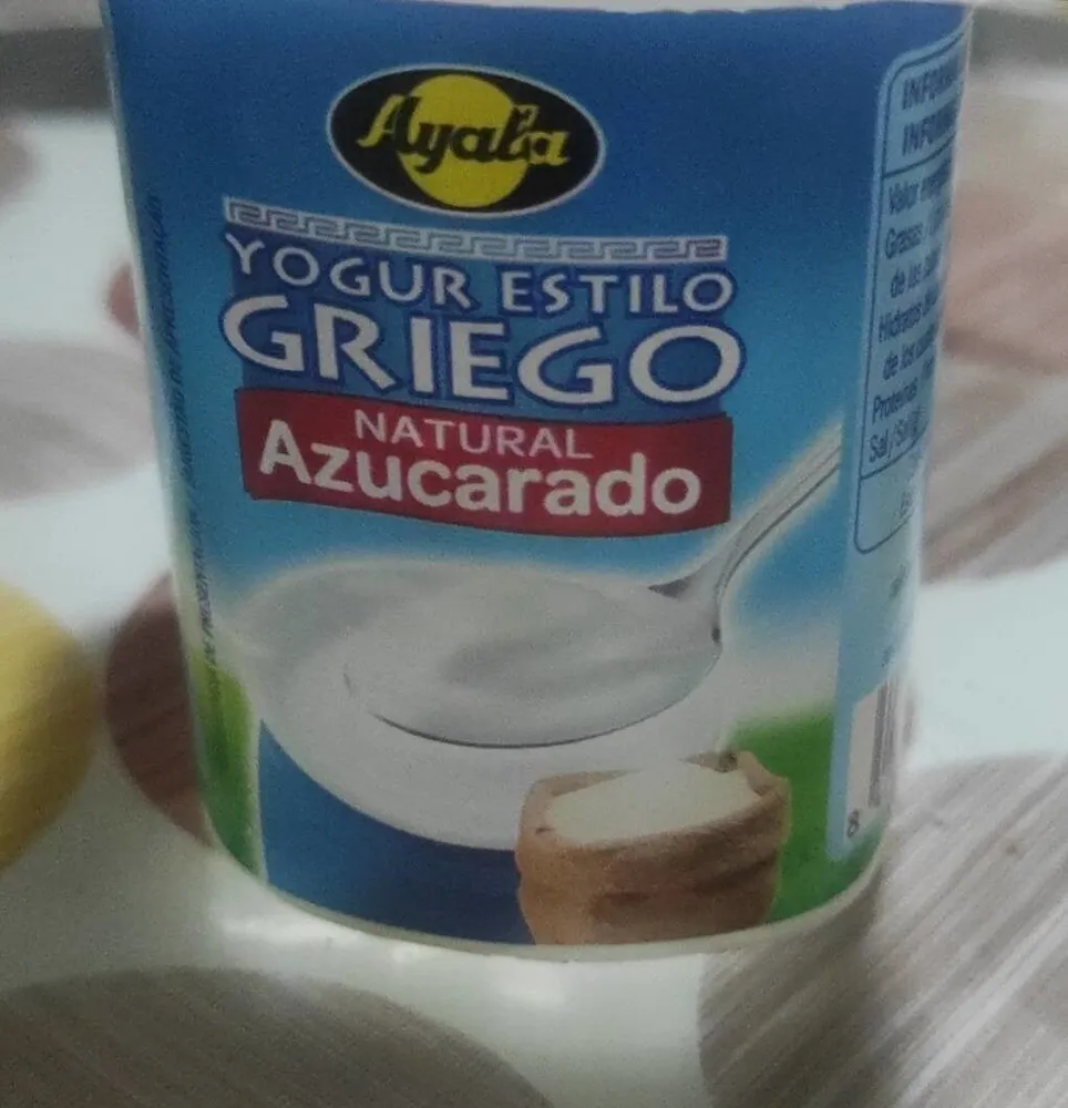 Yogur estilo griego natural azucarado