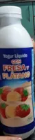 Yogur líquido con fresa y plátano