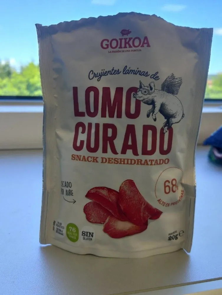Lomo curado snack deshidratado