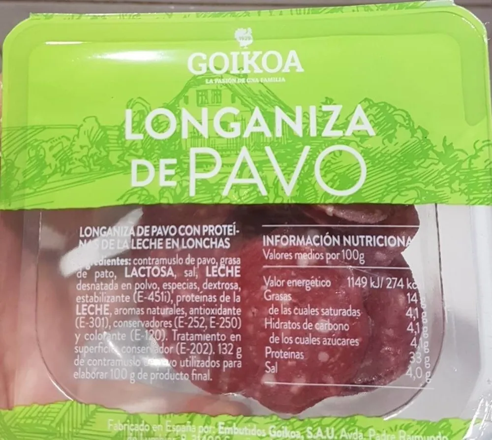 Longaniza de pavo