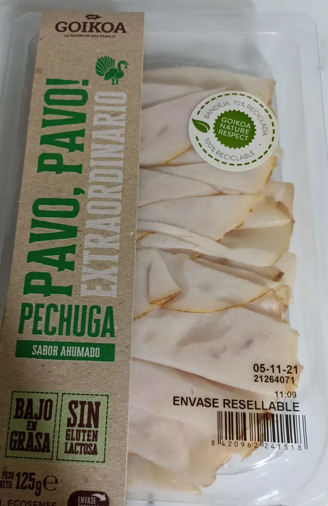 Pechuga de pavo en lonchas