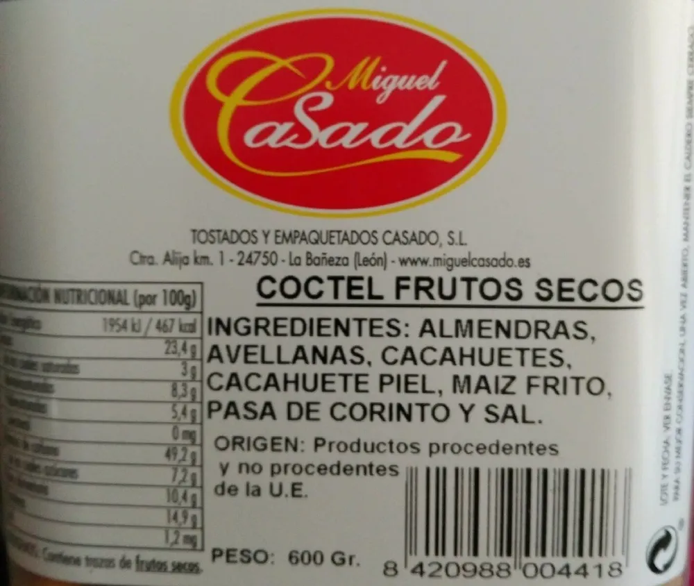 Cóctel Frutos Secos