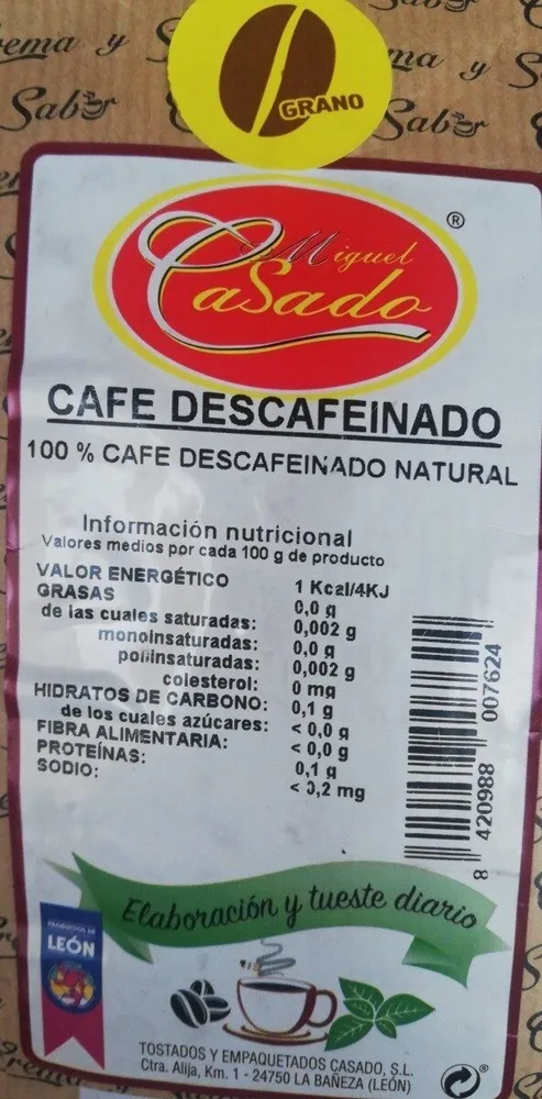 Café descafeinado
