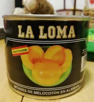 Mitades de melocoton en almibar