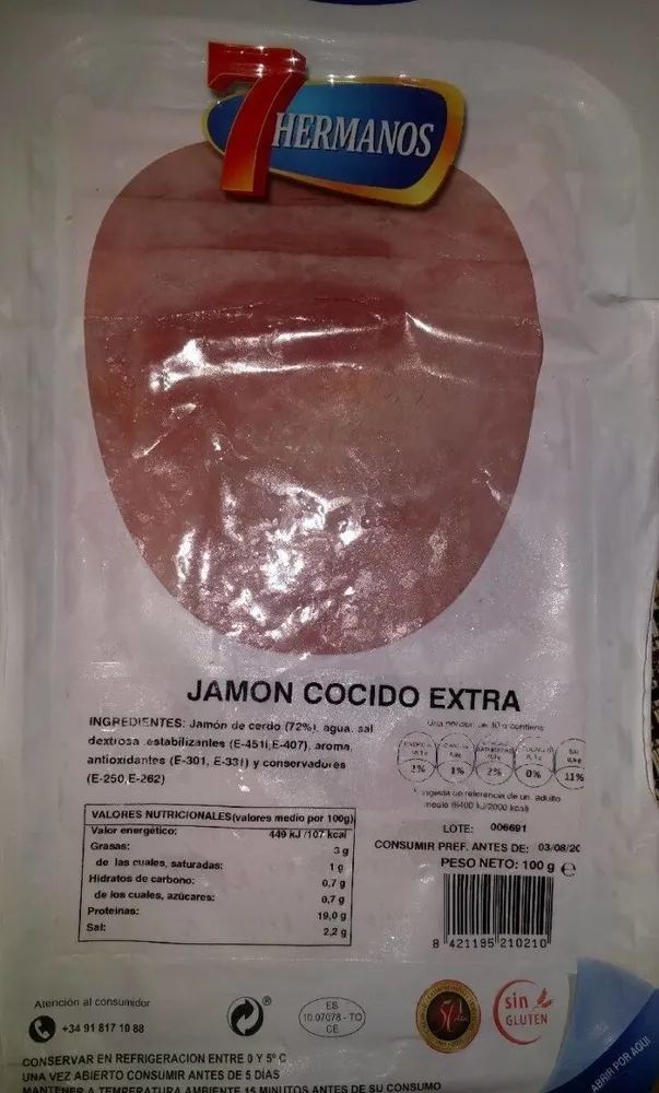Jamón cocido extra