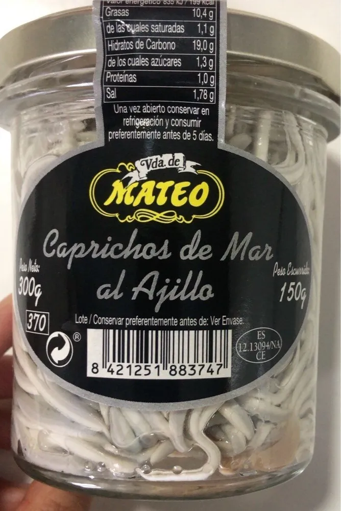Mateo Caprichos de Mar al ajillo