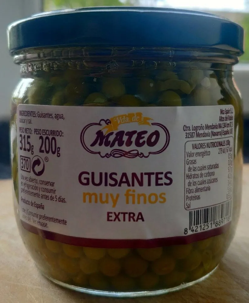 Guisantes muy finos extra