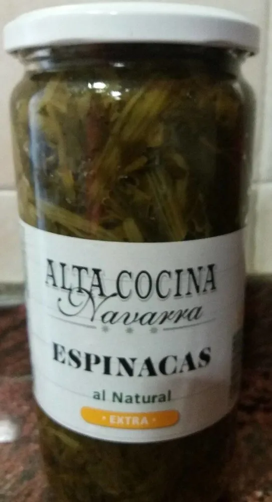 Espinacas al natural