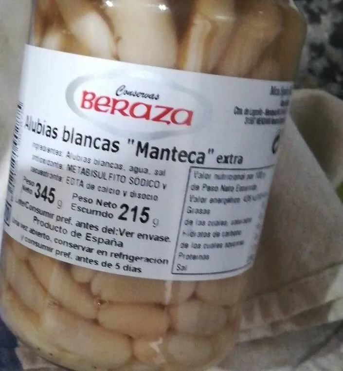 Alubias blancas Manteca extra
